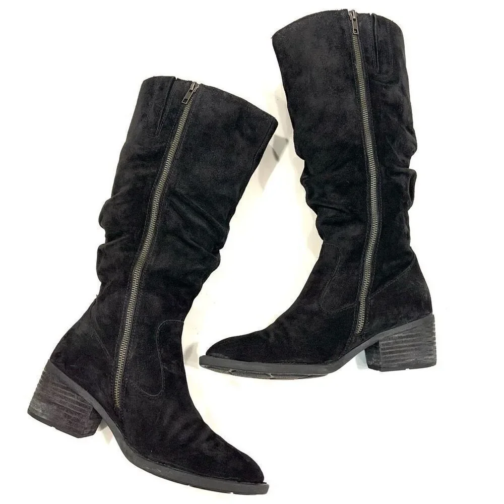 BORN Suede Slouch Boots (Sz 8.5)
